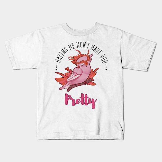 The grace pink bird Kids T-Shirt by Toma-ire
